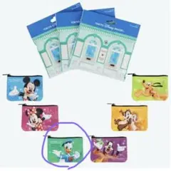 東京ディズニーリゾート　チケット柄　ポーチ　ドナルド