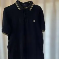 FRED PERRY イングランド製 ポロシャツ 黒×金 Lサイズ ブラック