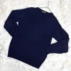 UNIFORRO ネイビー Vネックセーター Lサイズ　メンズ　トップス　ニット