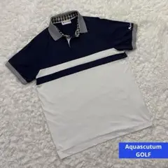 アクアスキュータム　Aquascutum ゴルフ　ポロシャツ　半袖　メンズ