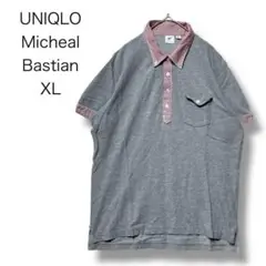 ユニクロ　マイケルバスティア　コラボ　ポロシャツ　ＸＬ　半袖　グレー　ポケット