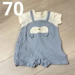 sishunon ベビー服 カバーオール 70ペンギン ロンパース シシュノン