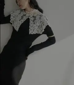 AMERI / LACE COLLAR SET DRESS