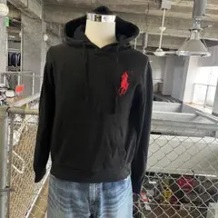 RalphLauren ブラック フードパーカー ビックポニー