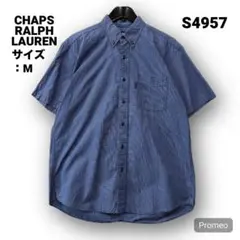 【即購入OK】CHAPS RALPH LAUREN 半袖シャツ サイズM ブルー