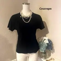 【4万円】Courreges ロゴデザイン　 ロゴデザイン　サマーニット