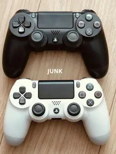 【ジャンク】ソニー PS4 ワイヤレスコントローラー 黒白セット
