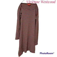 【Vivienne Westwood 】ボーダー 長袖チュニック 変形ワンピース