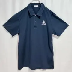 未使用級 le coq sportif ゴルフ 速乾 ポロシャツ 半袖 ネイビー