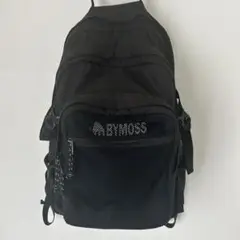 BYMOSS ブラックリュック メッシュポケット付き