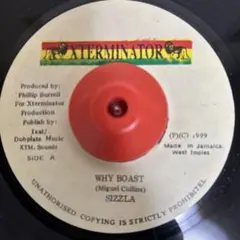 ※訳ありレゲエレコードsizzla/why boast