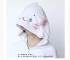 新品　しろたん×サンリオキャラクターズ コラボ　フード付きタオルポンチョ キティ