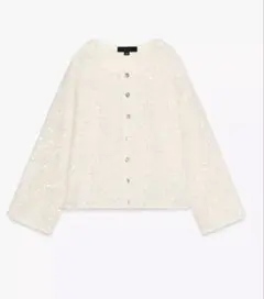 ZARA スパンコールカーディガン