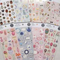 シートシール　9枚セット (100均・Seria・DAISO)