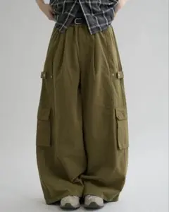 epnok EPNK Snap button tuck cargo pants