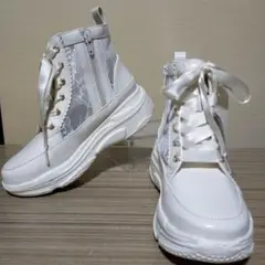 完売品 axes femme アクシーズファム　レースハイカットスニーカー S