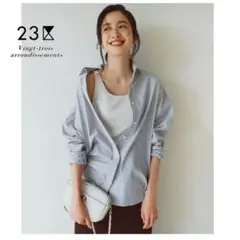 【1度着用のみ美品】 23区　 24AWモデル ブラウス シャツ 長袖