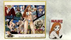 ワンピースショップ　スクエア缶バッジ　ナミ　特典ポストカード