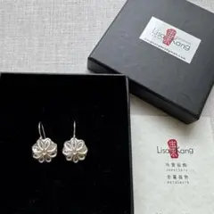 S925 シルバー 小花ピアス Lisa Kang 故宮博物院