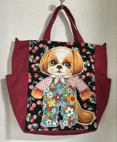 コヤンイサムチョン　シーズーちゃん 両サイドポケットトートバッグ④