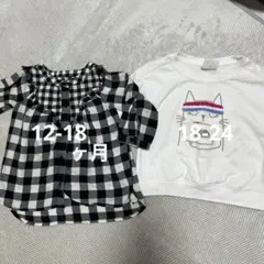 baby GAP ブラックチェック柄シャツ セット