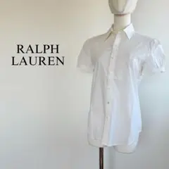 RALPH LAUREN ワンポイント刺繍　半袖シャツ　白シャツ　ポニー刺繍