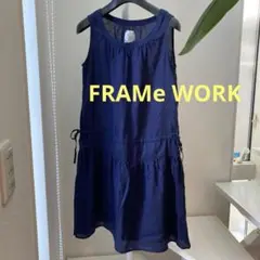 FRAMe WORK 麻　リネンノースリーブワンピース