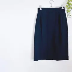 美品✨タイトスカート　膝下丈　濃紺　ネイビー　オフィスコーデ　S〜M