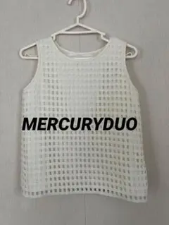 MERCURYDUO ホワイト メッシュ ノースリーブ