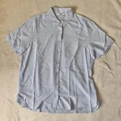 UNIQLO 半袖シャツ L ライトブルー