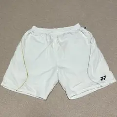 YONEX ホワイトパンツ ゴールド&シルバーライン