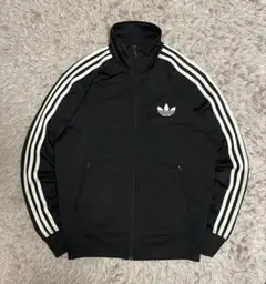 adidas トラックジャケット　ブラック　ファイヤーバード　刺繍　M