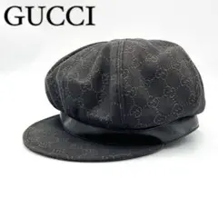 美品 GUCCI グッチ☆羊革 レザー キャスケット帽 帽子 XL ブラウン 極美品 GUCCI グッチ GG ジャガード ロール キャップ 726745