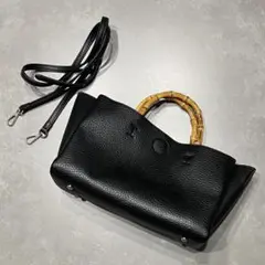 LS Scene エルエスシーン バンブーハンドル トートバッグ 2way