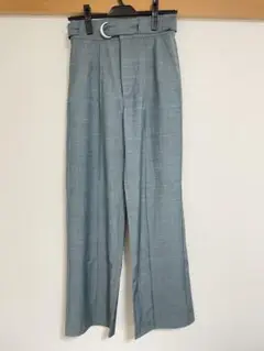 cepoウエストベルト付きストレートスラックス セポ