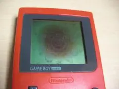 ジャンク　ゲームボーイポケット　レッド　通電確認済み　※画面に焼き付きあり