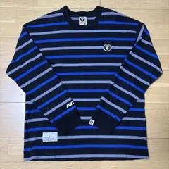 【ほぼ未使用】　エイプ　ロンT ボーダー　L