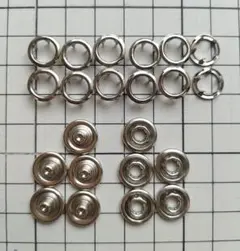 シルバー スナップボタン 5セット
