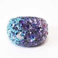スワロフスキー Chic Purple Blue リング