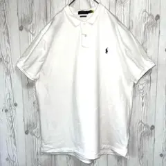 現行タグ◆POLOポロラルフローレン　半袖シャツ　ホワイト白　メンズXXLサイズ