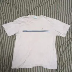 Crocodile ベージュ ストライプ Tシャツ L