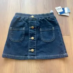 デニム地　ボタン付きスカート 95cm