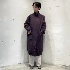 todayful サテン キルティング コート