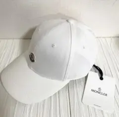 新品 モンクレール moncler キャップ 帽子 ホワイト 白