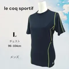 ルコックスポルティフ　メンズ 半袖Tシャツ スポーツウェア【L】ブラック