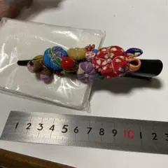 古布を使って作った髪飾り　　8月1日 4
