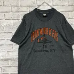 USA製90sヴィンテージTシャツ！シングルステッチ　グレー半袖古着　XL74