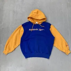 90s Reebok スウェット パーカー 胸ロゴ 古着 ストリート