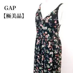 【極美品】 GAP 花柄 マキシ丈 ロング ドレスワンピース