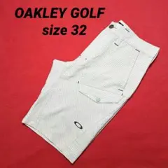OAKLEY GOLF メンズハーフパンツ ライトグレーチェック size 32